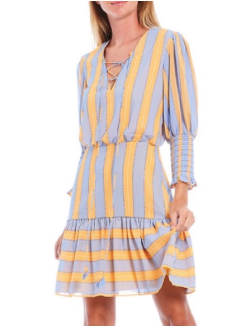 Sachin & Babi x Dillards Deanna Lace Up Striped Dress 2